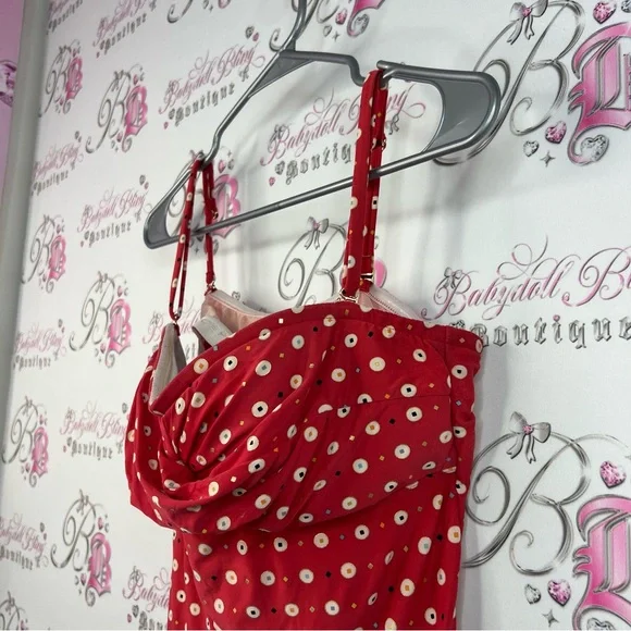 Captiva by Christina bikini tankini top shirt dotted Polka Dot Women's Top - Picture 4 of 13